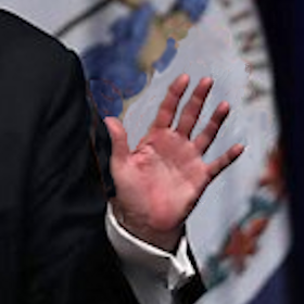 Trump's left hand, actual size.